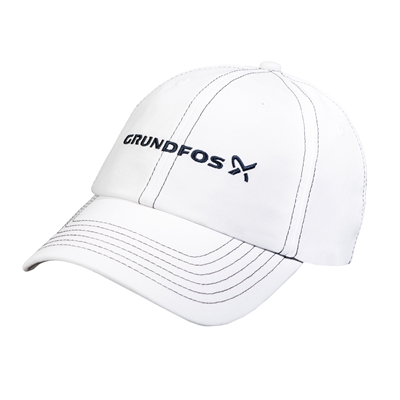 Picture of White Dri Fit Hats with Navy Piping